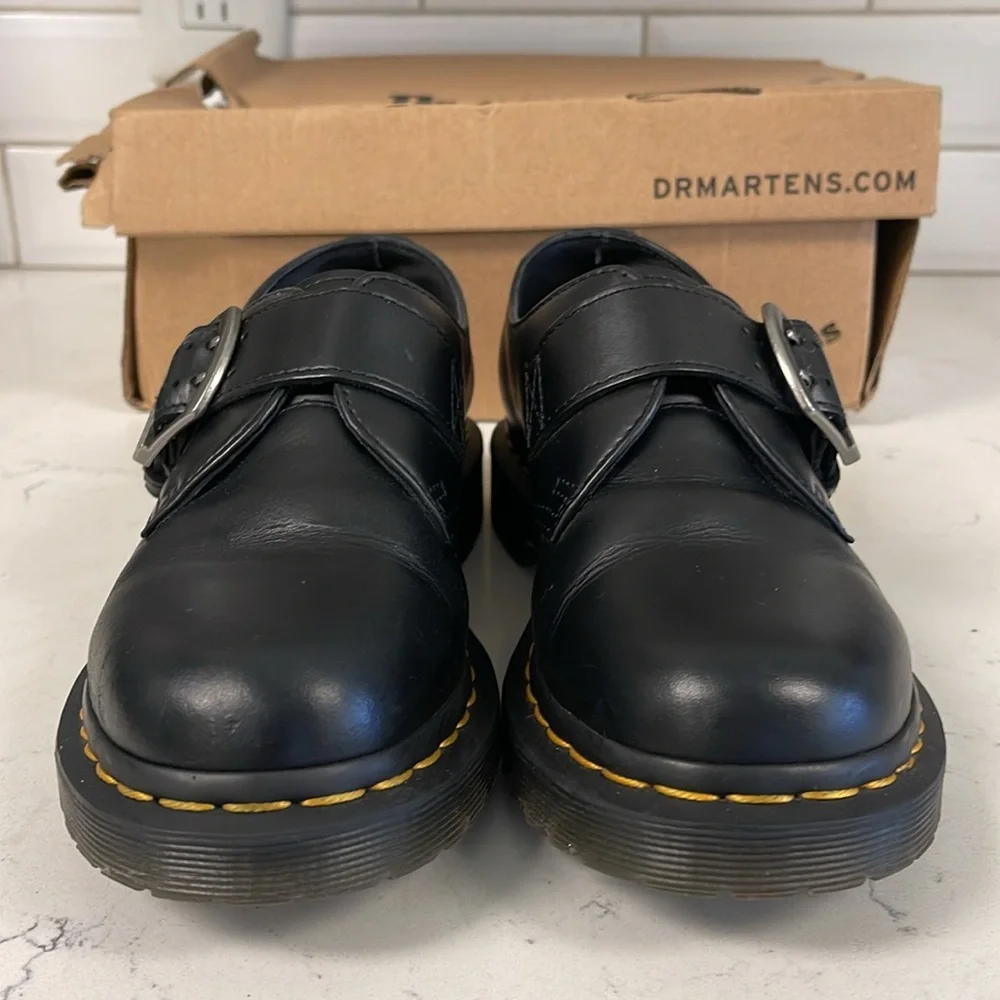 Dr. Martens 1461 BUCKLE PULL UP LEATHER OXFORD SHOES Size 6 - Picture 3 of 17